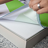 Spannrahmen mit Textildisplays